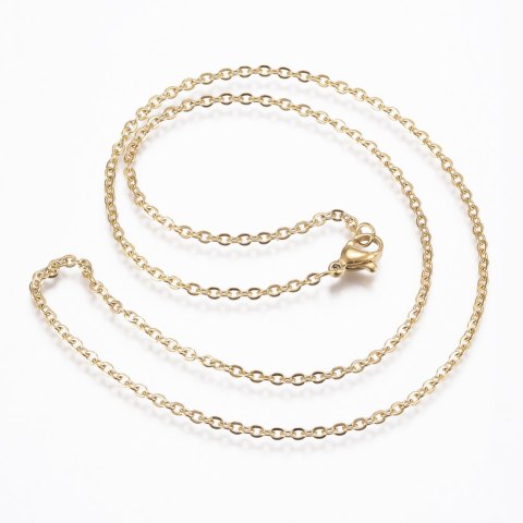 Chain of stainless steel 1.5 mm 45 cm gold colour Chain of stainless steel 1.5 mm 45 cm gold colour