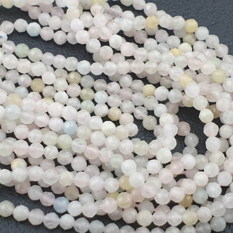 Morganit kula fasetowana 3 mm 20 szt Morganit kula fasetowana 3 mm 20 szt