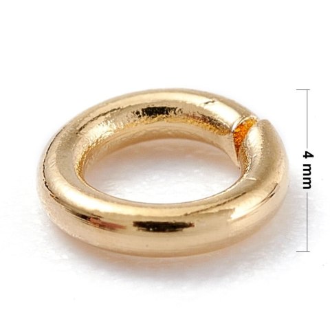 Ogniwo stal chirurgiczna 4 x 0,7 mm pozłacane 10 szt Ogniwo stal chirurgiczna 4 x 0,7 mm pozłacane 10 szt