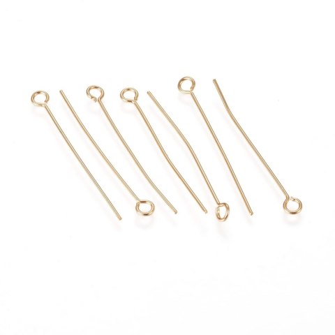 Szpilki z oczkiem stal chirurgiczna 30 mm 0,6 mm 10 szt Szpilki z oczkiem stal chirurgiczna 30 mm 0,6 mm 10 szt