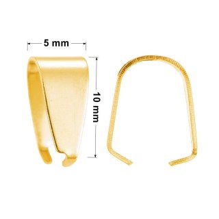 Tie of surgical steel 10x5 mm 3 pcs gold colour