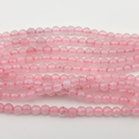 Pink quartz faceted ball 4 mm 30 pcs Pink quartz faceted ball 4 mm 30 pcs