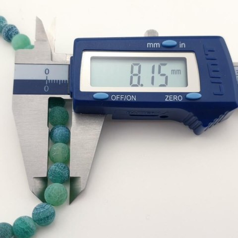Agat trawiony zielony kula 8 mm 10 szt Agat trawiony zielony kula 8 mm 10 szt