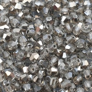 Bicone 3 mm Steel Grey 50 pcs