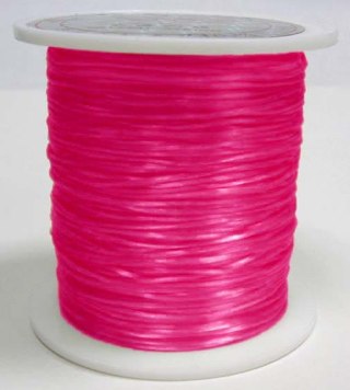 Silicone elastic string flat fuchsia 0.8 mm spool
