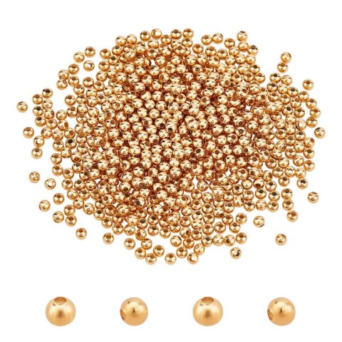 Bead spacer surgical steel 3 mm 10 pcs gold colour Bead spacer surgical steel 3 mm 10 pcs gold colour