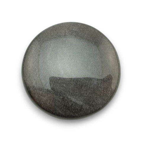 Silver obsidian cabochon dia. 27 mm no 75 Silver obsidian cabochon dia. 27 mm no 75