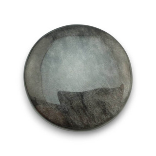 Silver obsidian cabochon fi 32 mm no 74