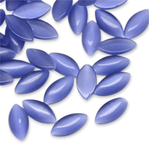 Cat's eye glass cabochon 15x7 mm 1 pc slate blue Cat's eye glass cabochon 15x7 mm 1 pc slate blue