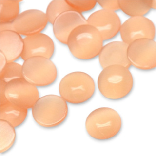 Cat's eye glass cabochon fi 10 mm 1 pc bisque