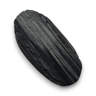 Black tourmaline cabochon druzy 29x14 mm no. 312
