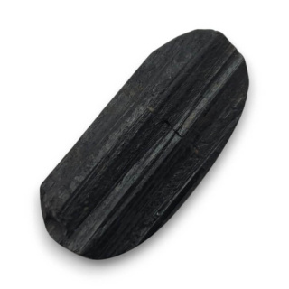 Black tourmaline cabochon druzy 31x14 mm no. 373