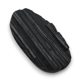 Black tourmaline cabochon druzy 34x19 mm no. 317