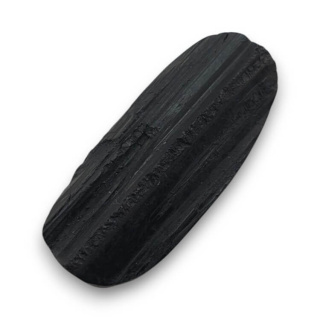 Black tourmaline cabochon druzy 36x16 mm no. 345