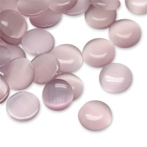 Cat's eye glass cabochon fi 8 mm 1 pc thistle Cat's eye glass cabochon fi 8 mm 1 pc thistle