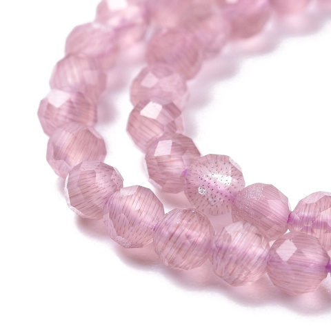 Cat's eye glass faceted 3 mm strand old rose Cat's eye glass faceted 3 mm strand old rose