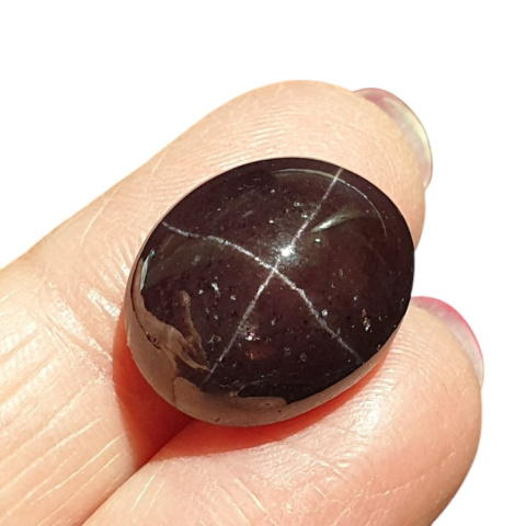 Granat gwiaździsty kaboszon 18x15 mm nr 89 Granat gwiaździsty kaboszon 18x15 mm nr 89