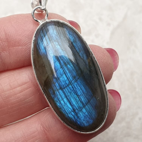 Labradorite pendant 36x19 mm no. 925 Labradorite pendant 36x19 mm no. 925