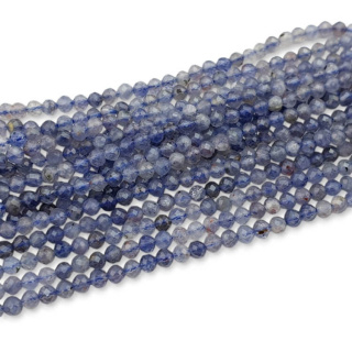Iolite faceted ball 3 mm string