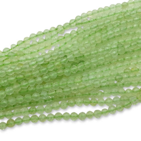Prehnite faceted ball 3 mm string Prehnite faceted ball 3 mm string