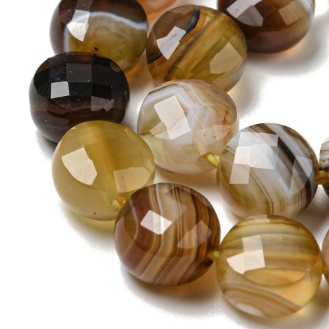 Agate sienna coin faceted 8-8.5 mm 10 pcs Agate sienna coin faceted 8-8.5 mm 10 pcs