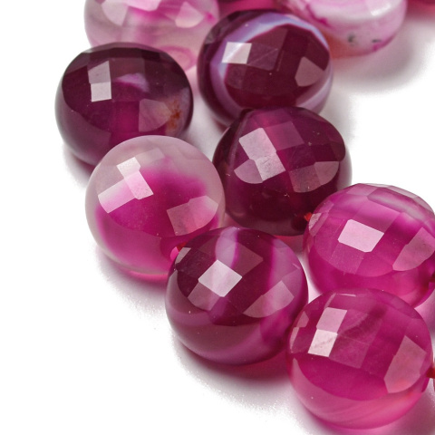 Agate fuchsia coin faceted 8-8.5 mm 10 pcs Agate fuchsia coin faceted 8-8.5 mm 10 pcs