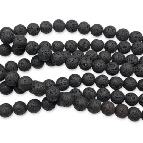 Lawa wulkaniczna kula 10 mm sznur Lawa wulkaniczna kula 10 mm sznur