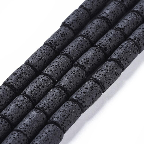 Volcanic lava cylinder 14x8 mm 4 pcs black Volcanic lava cylinder 14x8 mm 4 pcs black