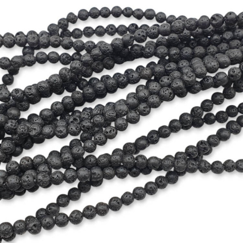Lawa wulkaniczna kula 4 mm sznur Lawa wulkaniczna kula 4 mm sznur