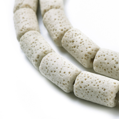 Volcanic lava cylinder 14x8 mm 4 pcs beige Volcanic lava cylinder 14x8 mm 4 pcs beige