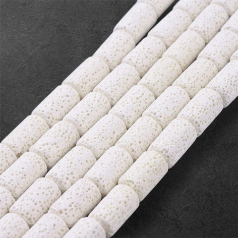Volcanic lava cylinder 14x8 mm 4 pcs white Volcanic lava cylinder 14x8 mm 4 pcs white