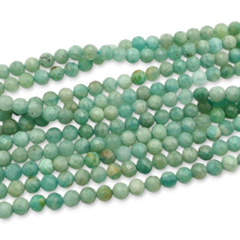Amazonite faceted ball 4.5 mm strand Amazonite faceted ball 4.5 mm strand