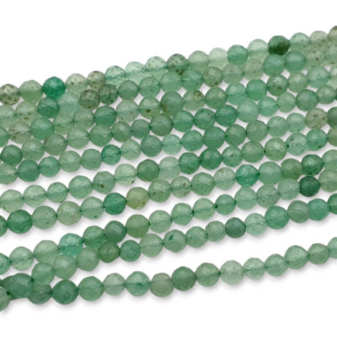 Green aventurine faceted ball 4 mm strand Green aventurine faceted ball 4 mm strand