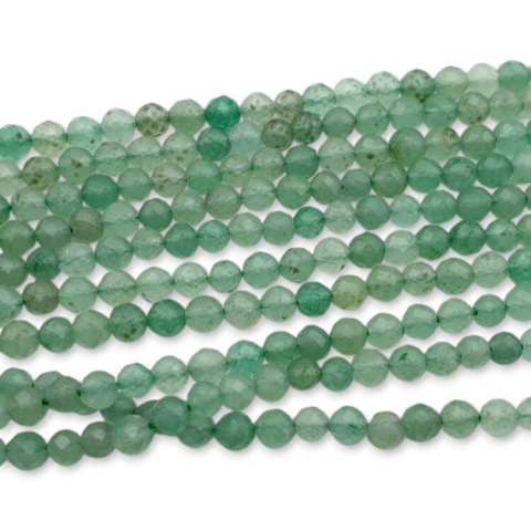 Green aventurine faceted ball 4 mm strand Green aventurine faceted ball 4 mm strand