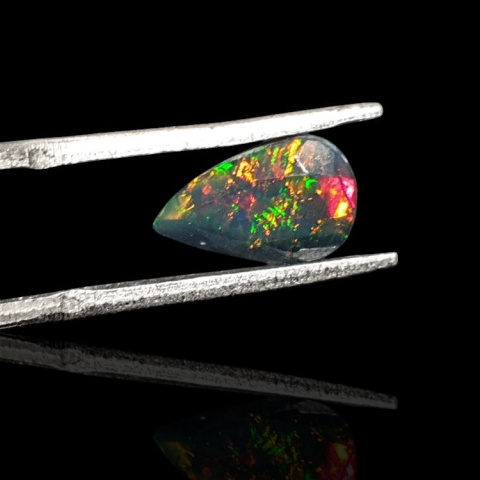 Czarny opal etiopski fasetowany 10x6 mm nr 675 Czarny opal etiopski fasetowany 10x6 mm nr 675