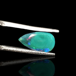 Black Ethiopian opal faceted 11x6 mm no. 667