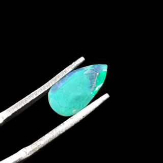 Black Ethiopian opal faceted 11x6 mm no. 667