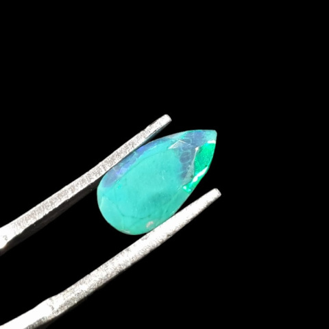 Black Ethiopian opal faceted 11x6 mm no 667 Black Ethiopian opal faceted 11x6 mm no 667