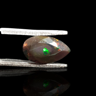 Black Ethiopian opal faceted 11x6 mm no. 674