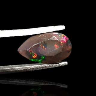Black Ethiopian opal faceted 11x6 mm no. 674