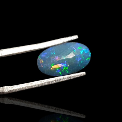 Black Ethiopian opal faceted 11x7 mm no 645 Black Ethiopian opal faceted 11x7 mm no 645