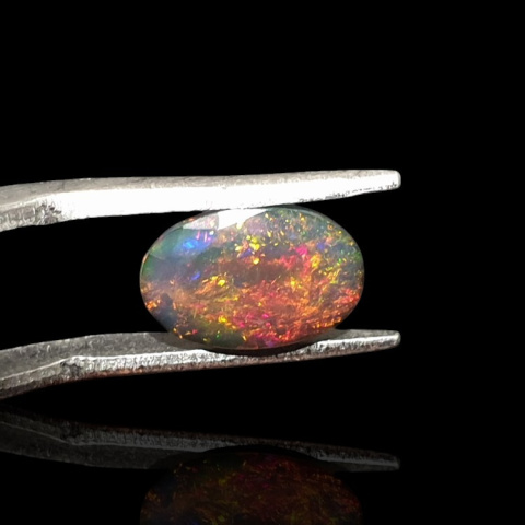 Black Ethiopian opal faceted 11x7 mm no. 647 Black Ethiopian opal faceted 11x7 mm no. 647