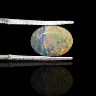Black Ethiopian opal faceted 11x8 mm no 636
