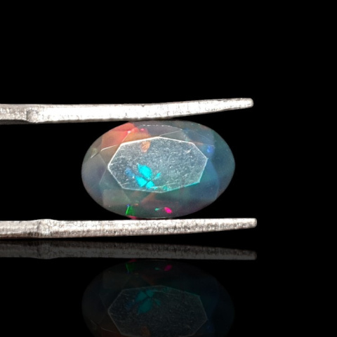 Black Ethiopian opal faceted 12x8 mm no 623 Black Ethiopian opal faceted 12x8 mm no 623
