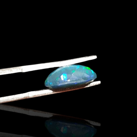 Black Ethiopian opal faceted 12x8 mm no 626 Black Ethiopian opal faceted 12x8 mm no 626