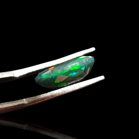 Black Ethiopian opal faceted 13x7 mm no 622 Black Ethiopian opal faceted 13x7 mm no 622