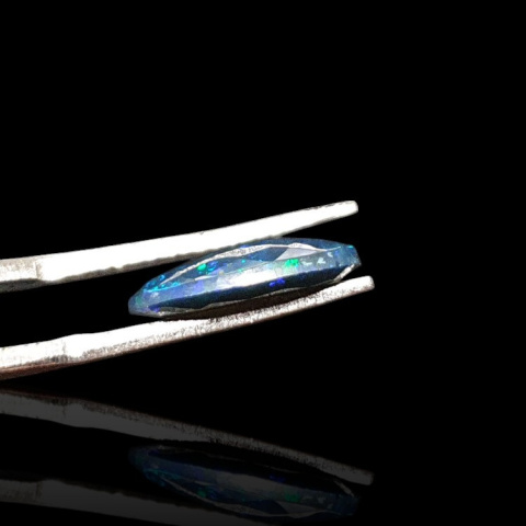 Black Ethiopian opal faceted 13x7 mm no 631 Black Ethiopian opal faceted 13x7 mm no 631