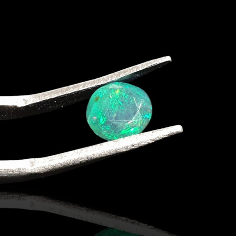 Black Ethiopian opal faceted fi 8 mm no 710 Black Ethiopian opal faceted fi 8 mm no 710