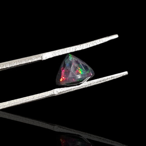 Black Ethiopian opal faceted fi 9 mm no 704 Black Ethiopian opal faceted fi 9 mm no 704