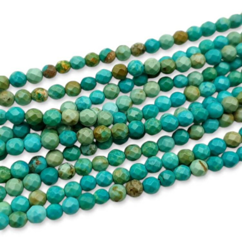 Magnesite faceted ball 4 mm strand Magnesite faceted ball 4 mm strand